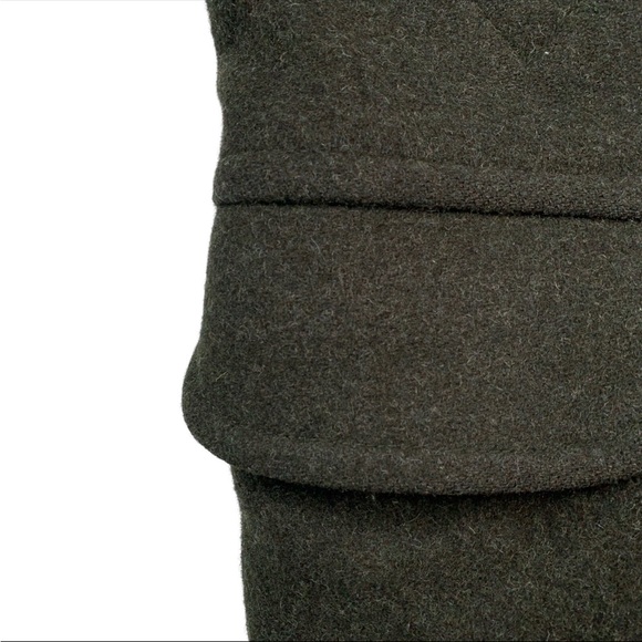 J.Crew 100% Wool Peacoat – Olive Green (L) | Classic Warm Heavyweight Coat - Picture 5 of 11